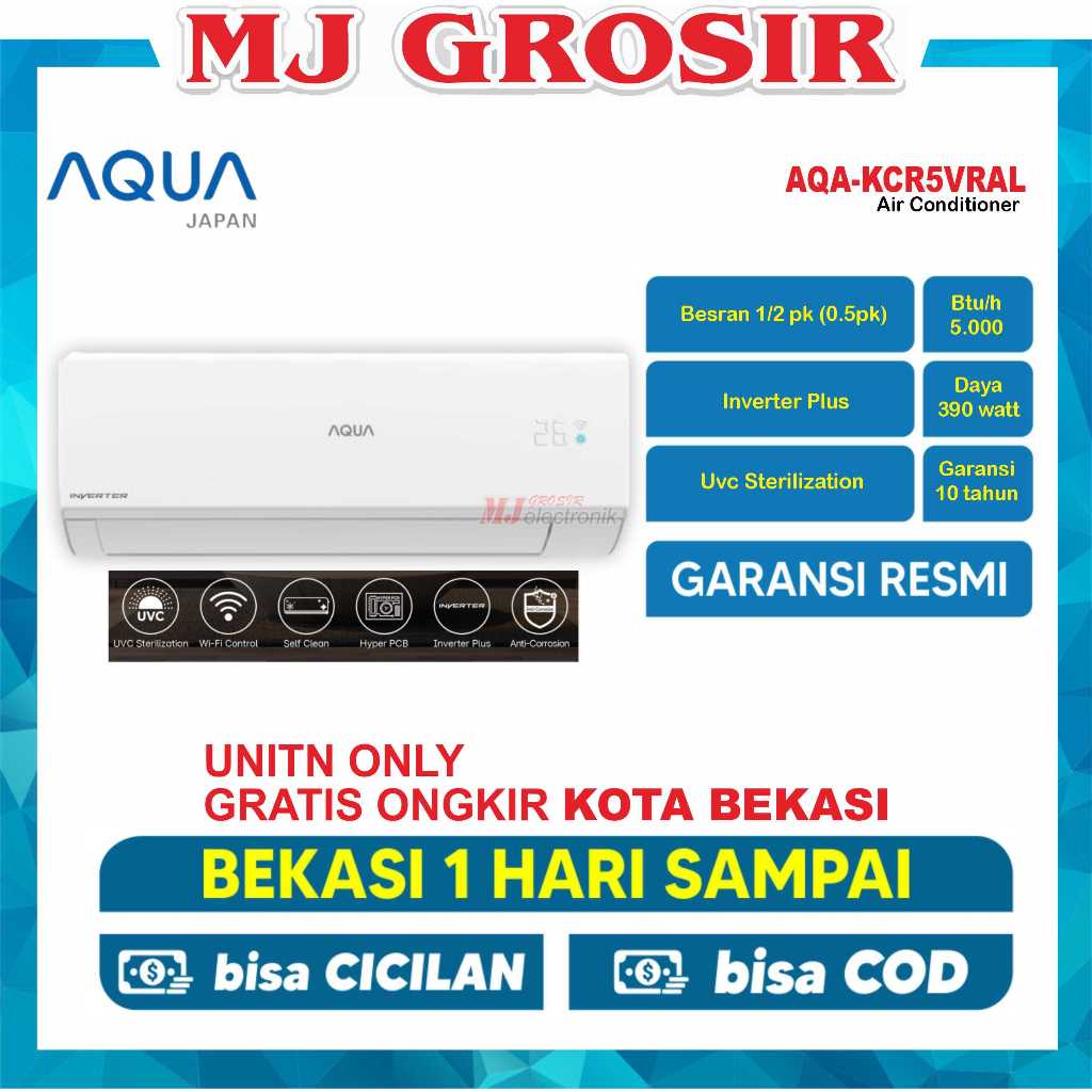 AC AQUA JAPAN AQA-KCR 05 VRAL 0.5 PK 1/2PK INVERTER PLUS UNIT ONLY