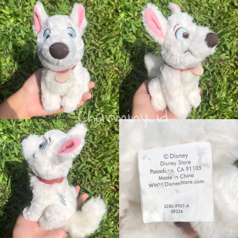 Boneka Bolt Disney plush +17cm doll karakter dog brand original pl anjing putih