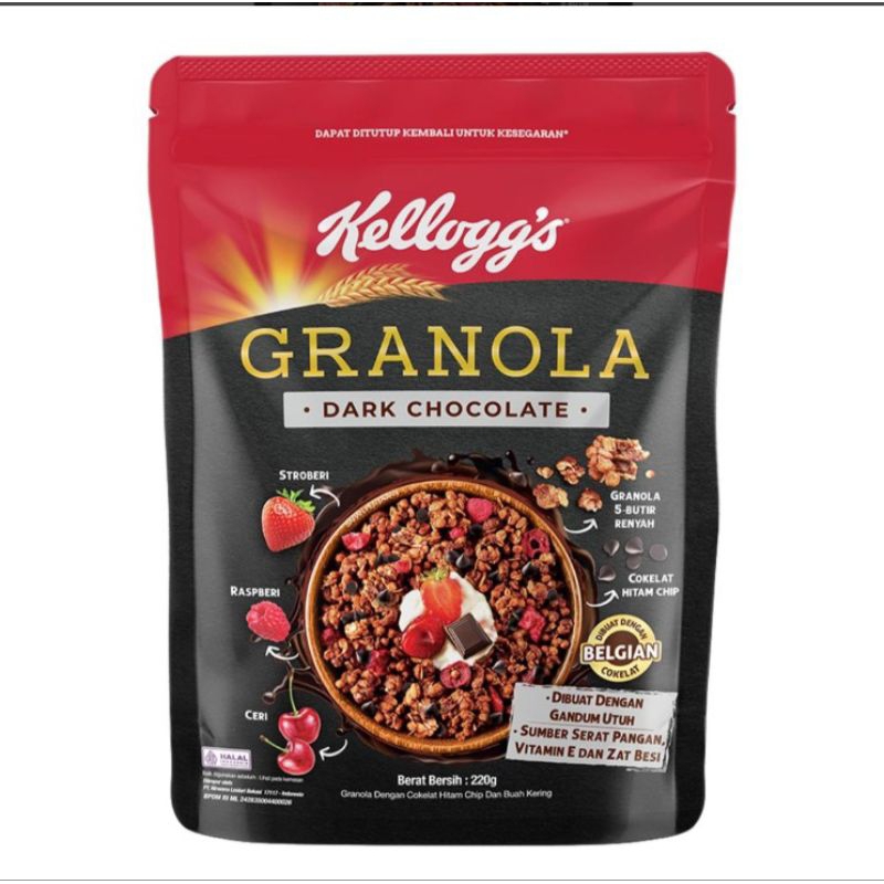 

Kellogg's Sereal Granola Dark Chocolate Pouch 220 g