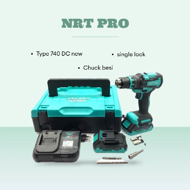 BRUSHLESS Impact Drill NRT PRO 740DC 740 DC Bor Cordless Batre