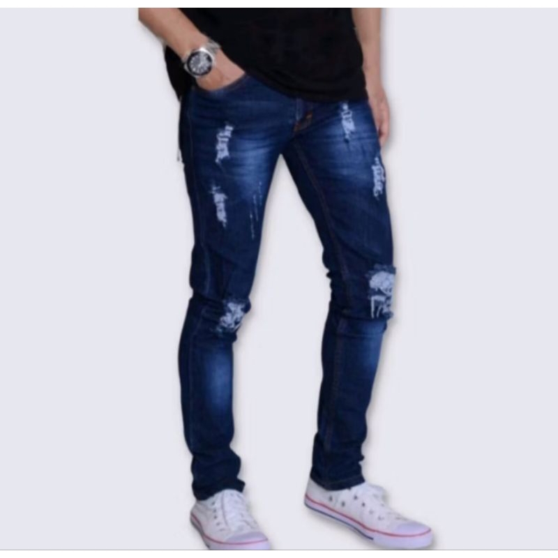 celana jeans panjang  pria sobek/celana jeans panjang pria/celana jeans pria sobek