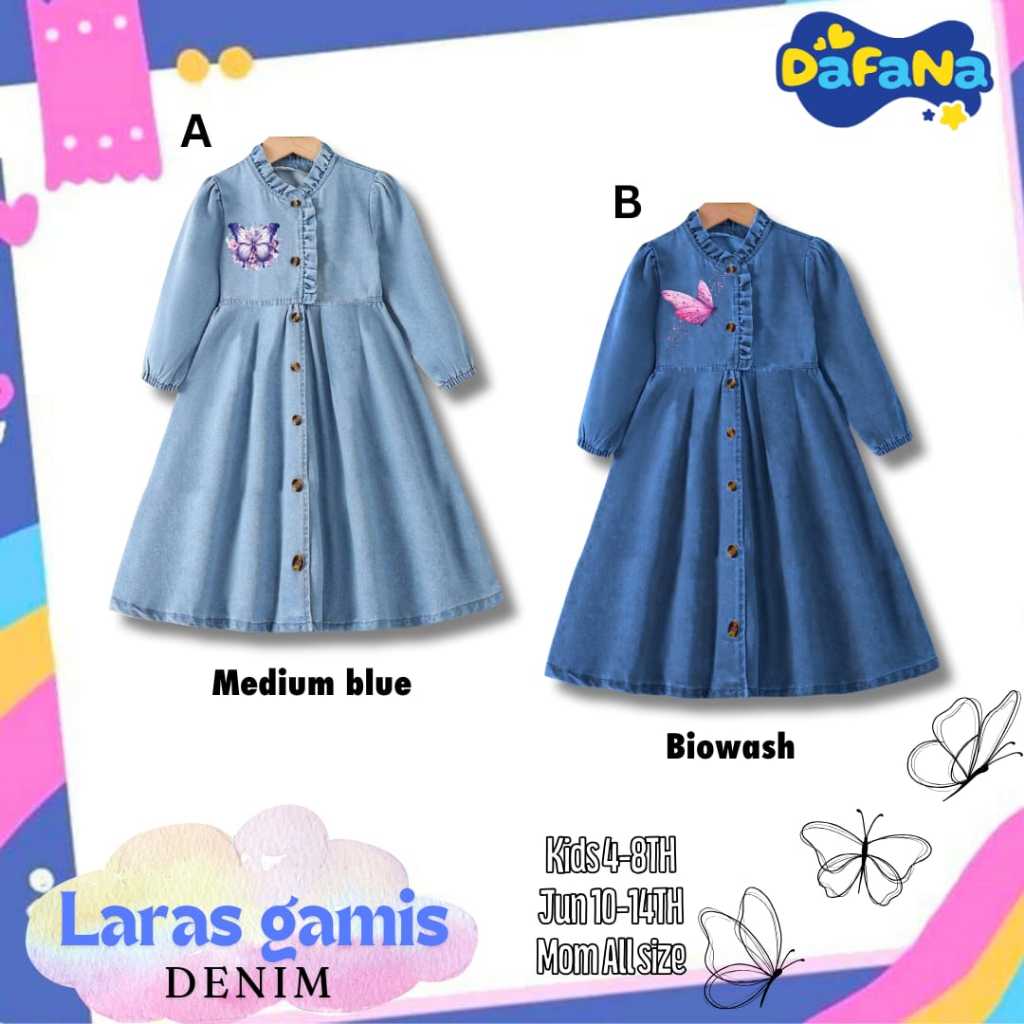 Laras Gamis Denim by DaFaNa