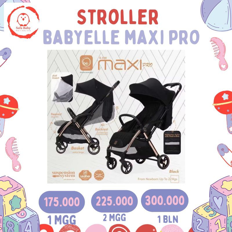 TERMURAH SEWA STROLLER BABYELLE MAXI PRO