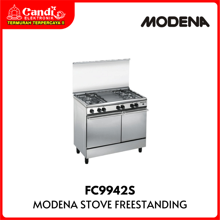 MODENA STOVE FREESTANDING KOMPOR GAS 4 TUNGKU + OVEN GAS 62 LITER FC9942S 4 tungku