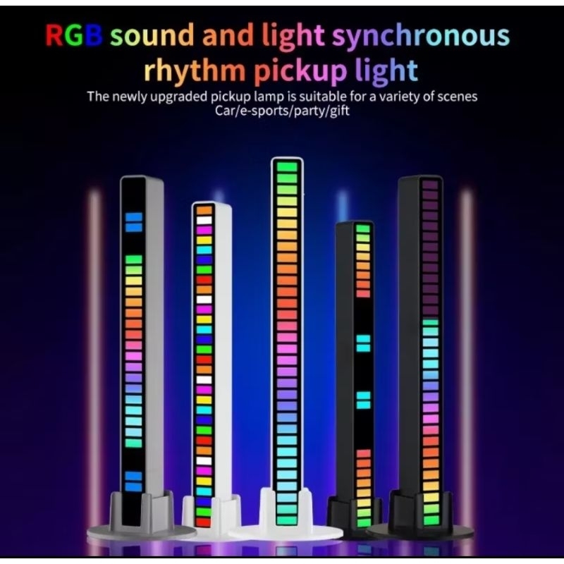 Lampu LED RGB Bar Strip Spectrum Audio Indicator Sensor Suara Equalizer Musik Music MP3 Sound Contro