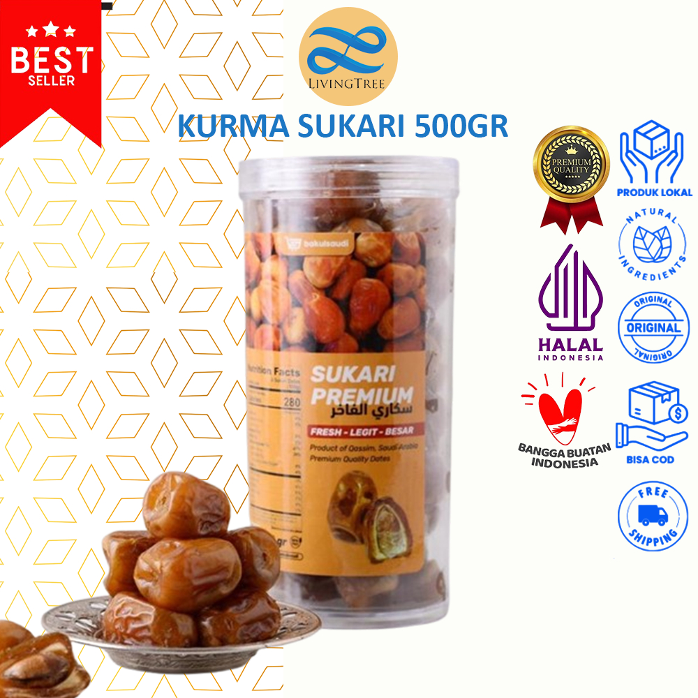 

500gr Kurma Sukari | kurma Sukkari | Kurma raja murah