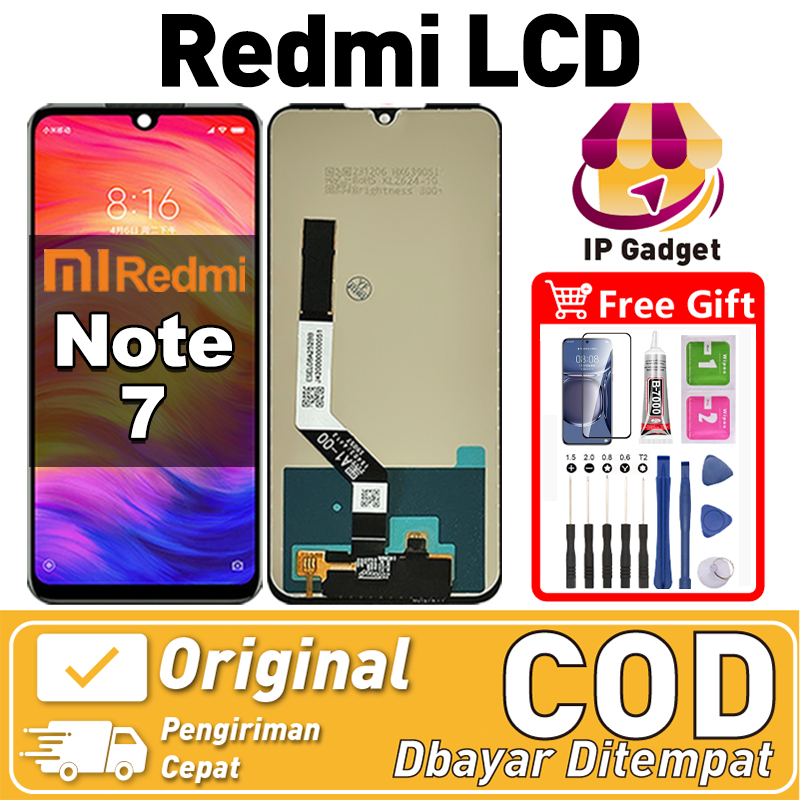 Original Lcd REDMI NOTE 7 FULLSET GIFTS asli Layar hp touchscreen Sentuh Versi Tinggi COD