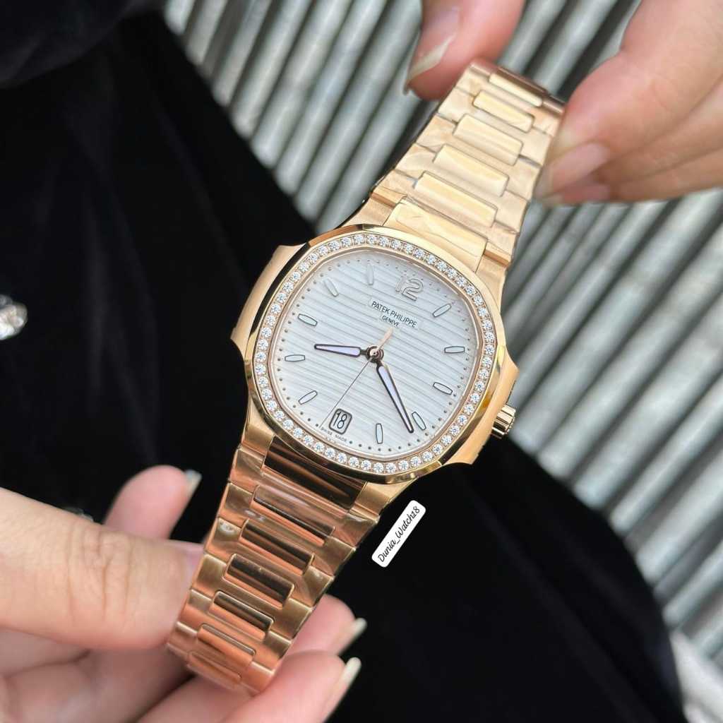 Patek Philippe PP7118 Ladies Rose Dial Diamond 35mm Swiss Automatic Original Clean