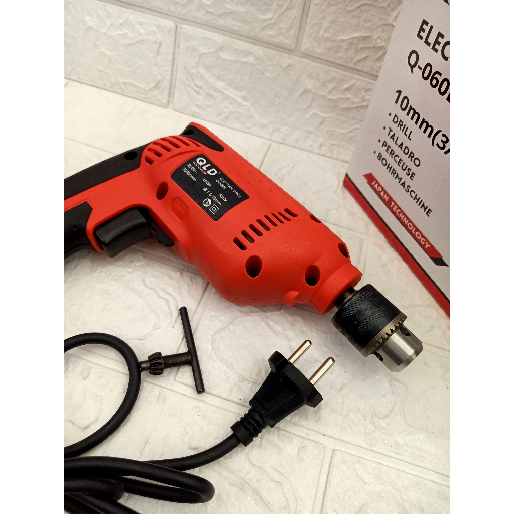 Electric Drill Mesin Bor 10mm / Mesin Bor QLD 10mm GARANSI 1 TAHUN