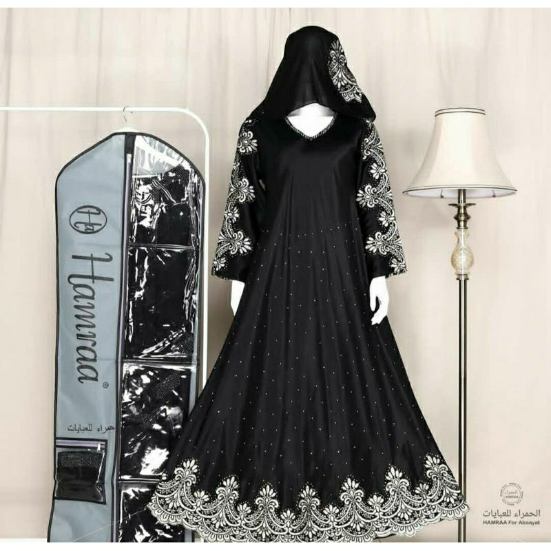 Abaya umbrella brokat mata²