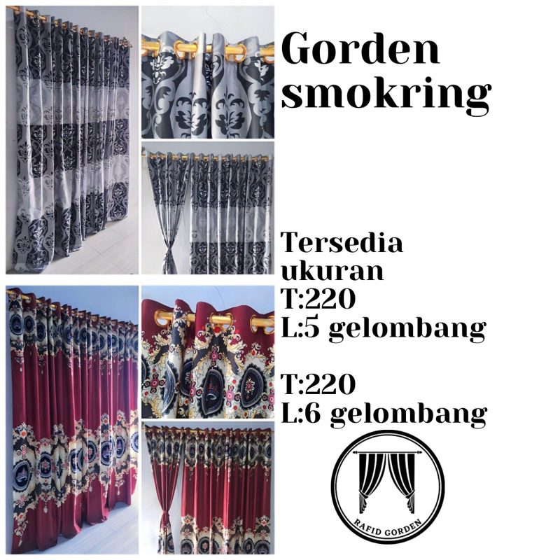 Gorden smokring/gorden murah/gorden katun
