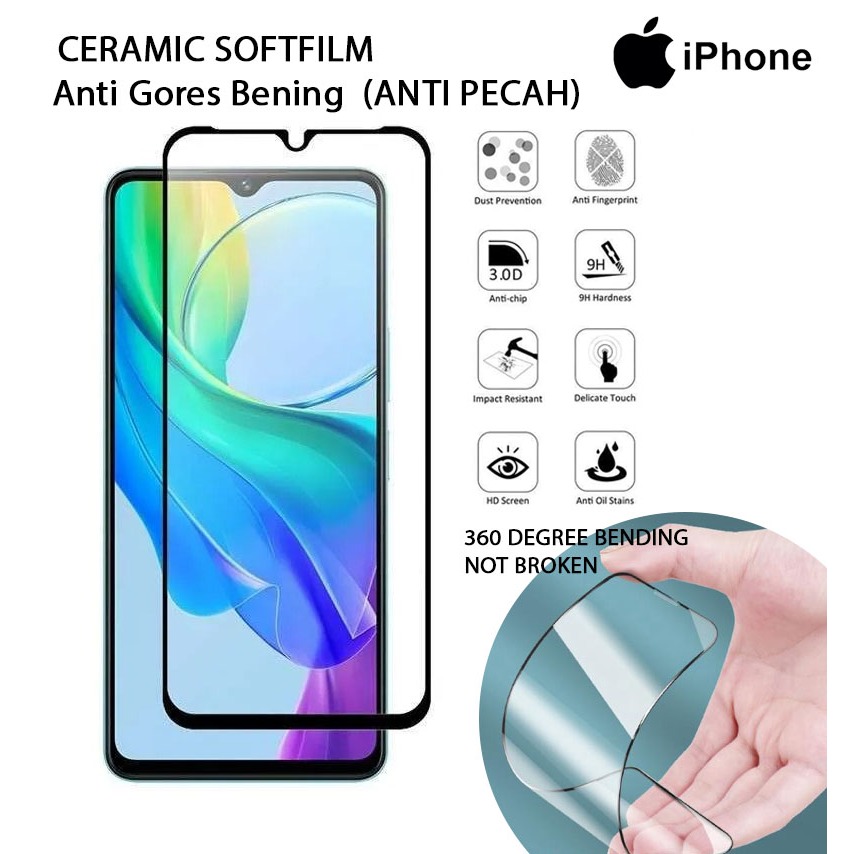 ( ANTI PECAH ) Antigores Kaca CERAMIC CLEAR (BENING) TEMPERED GLASS BENING CLEAR FOR APPLE IPHONE 11