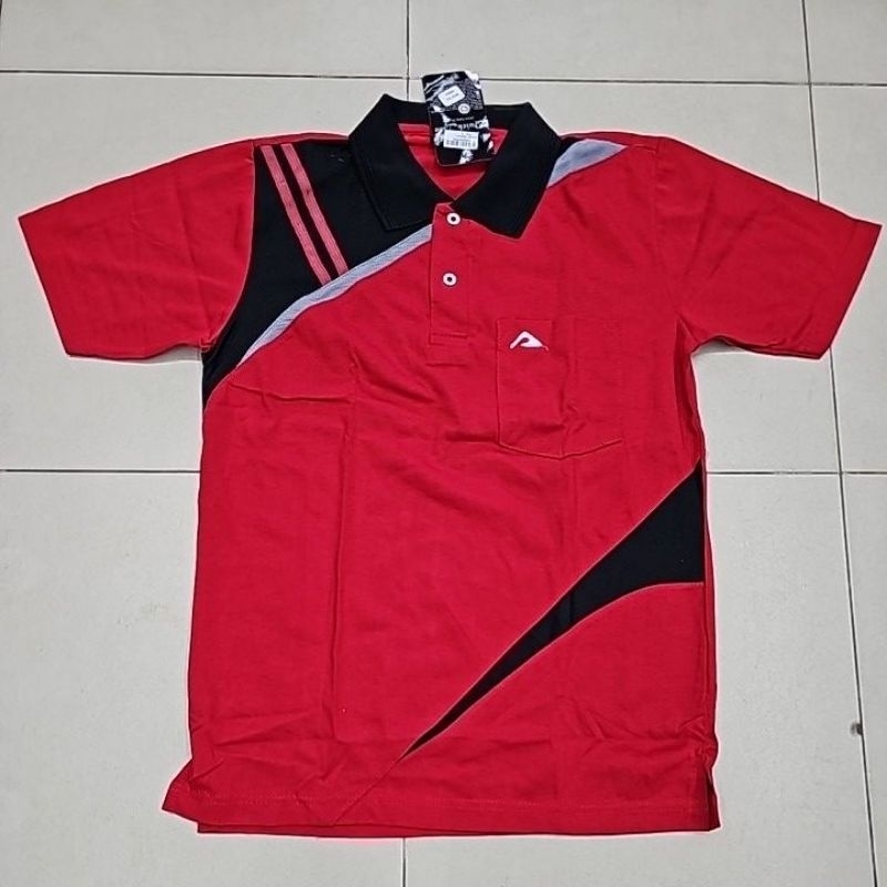 KAOS OLAHRAGA / BAJU SERAGAM OLAHRAGA NCV BAHAN KATUN WARNA MERAH KOMBINASI