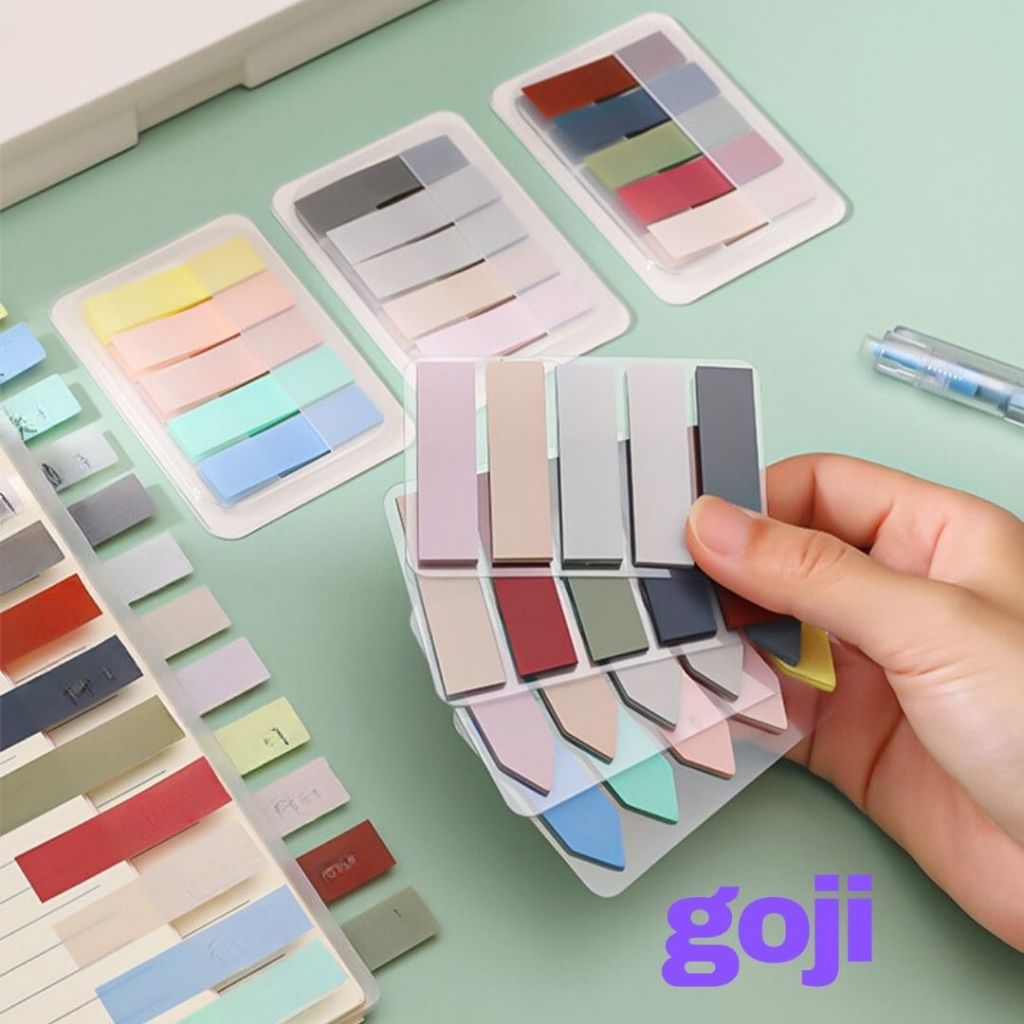 

GOJI Index Mark Transparant Sticky Notes Set Isi 100 Lembar Warna Warni Stick Note Kertas Tempel