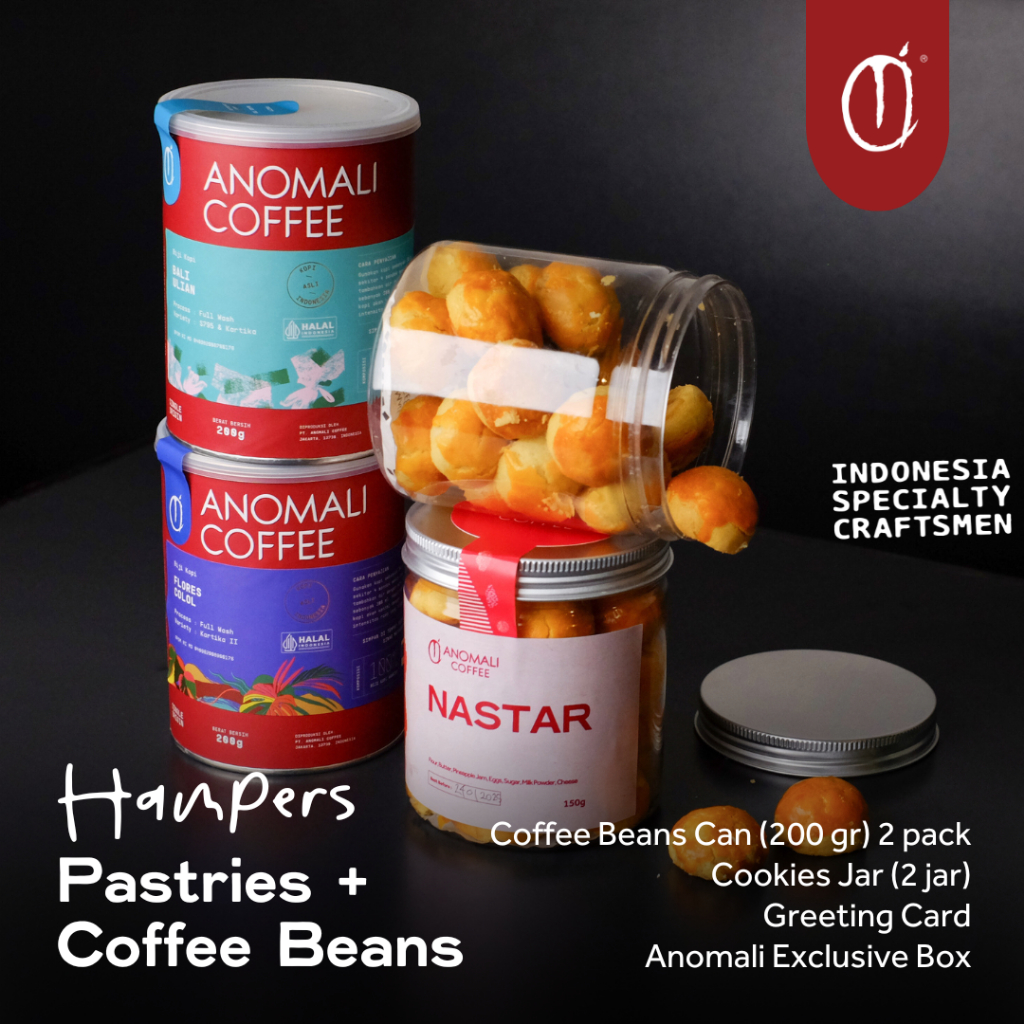 

Anomali Coffee PAKET Hampers Kue Kering + Biji Kopi 200gr