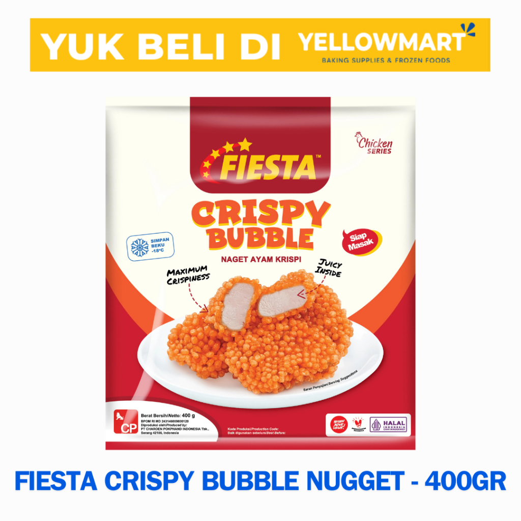 

Fiesta Crispy Bubble Crumb Nugget Naget Ayam - 400gr