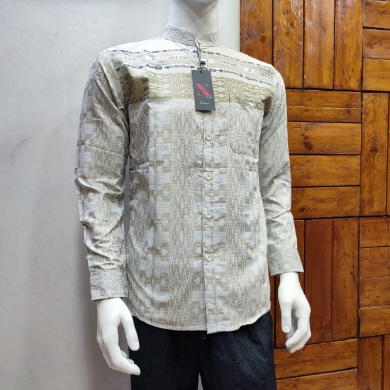 WS02 Kemko Pria Dewasa Baju Muslim Terbaru Motif Songket N-one Original
