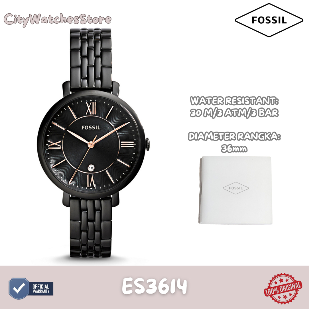 Jam Tangan Wanita Fossil Original Bergaransi 1 Tahun Resmi – ES3614 / Jam Ori / Jam Tangan Baru/ Jam