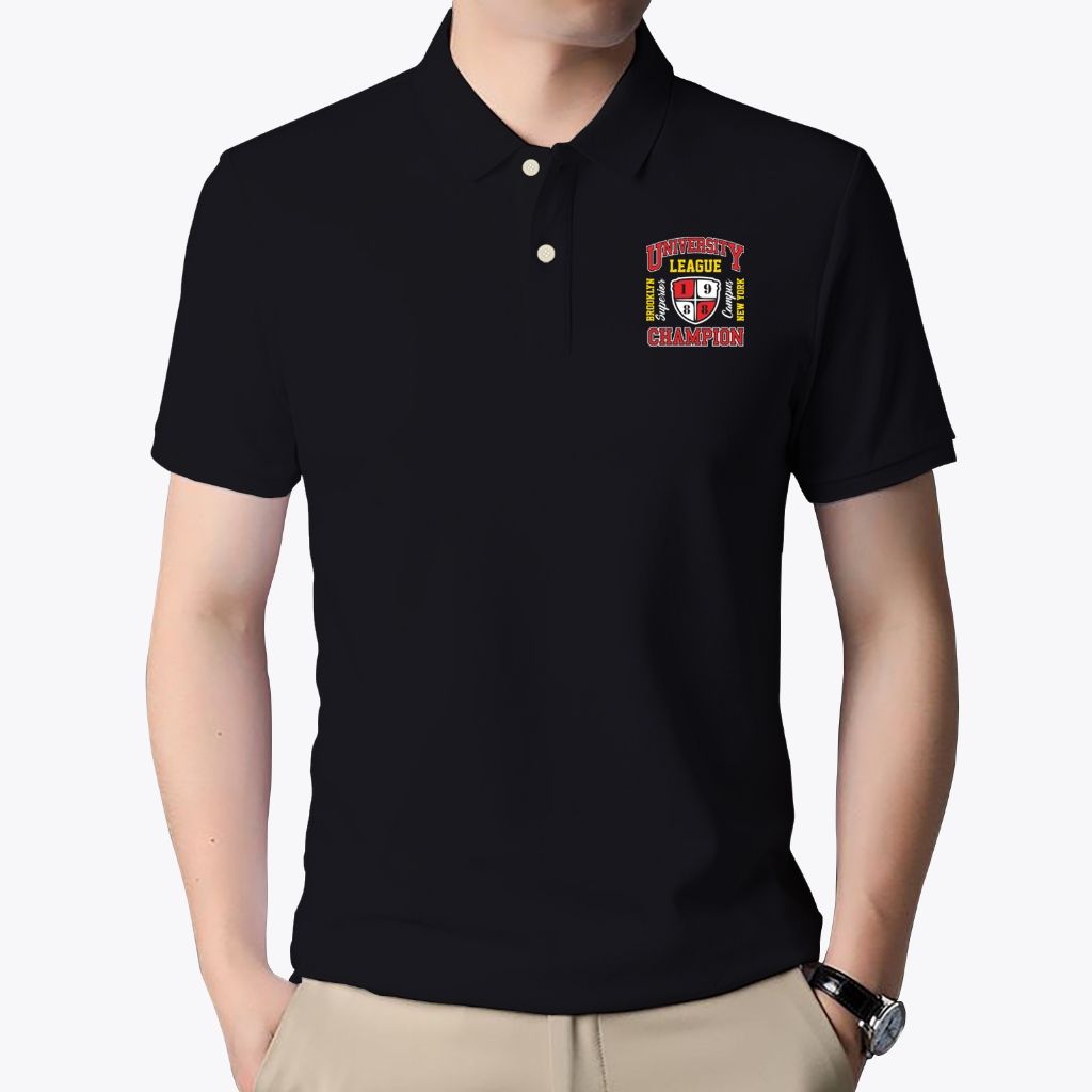 Kaos Kerah Premium, Polo Shirt Pria, Kaos Polo Pria, Logo Champion