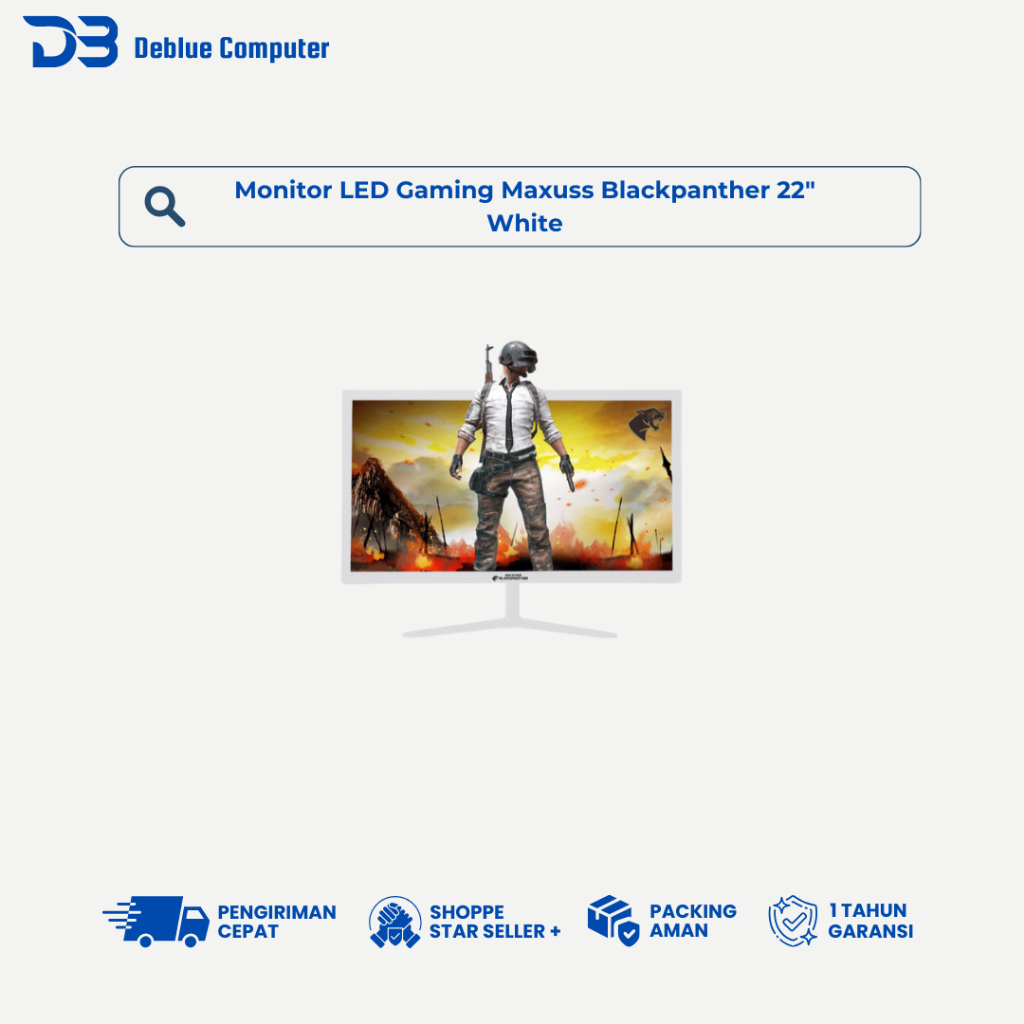 Monitor LED Gaming Maxuss Blackpanther 22" White