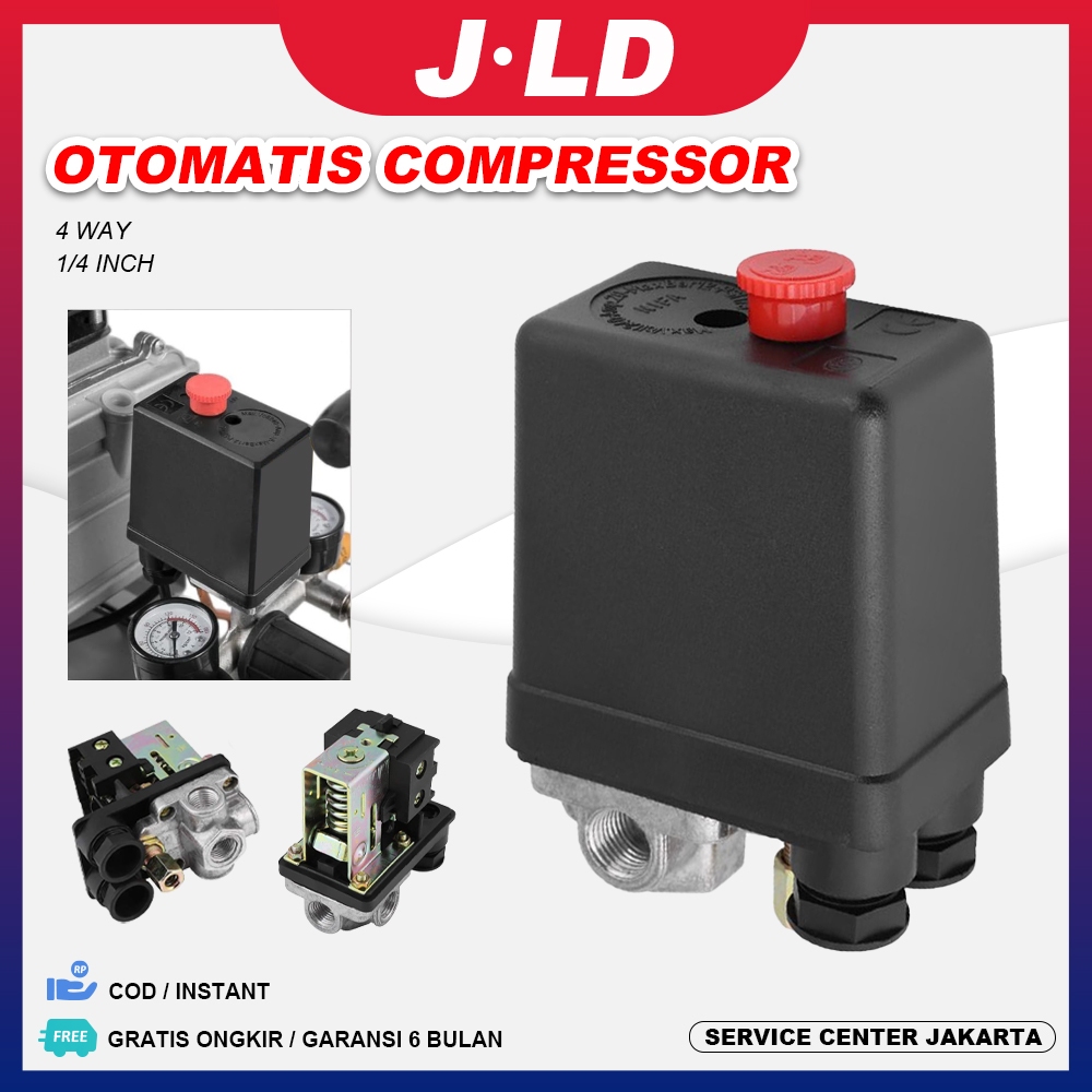 JLD Automatic Pressure Switch Otomatis Compressor 4 Way Control Regulator