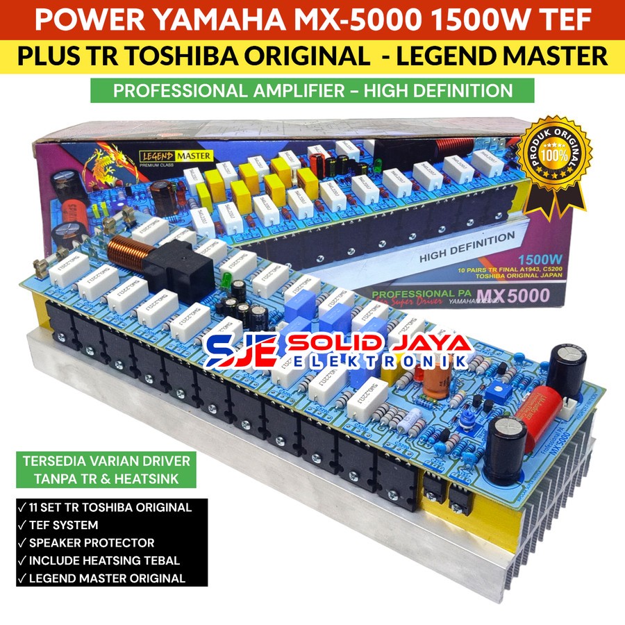 KIT POWER YAMAHA MX5000 1500W MONO TR TOSHIBA 2SA1943 2SC5200 ASLI MX 5000 MX-5000 TRANSISTOR FINAL 