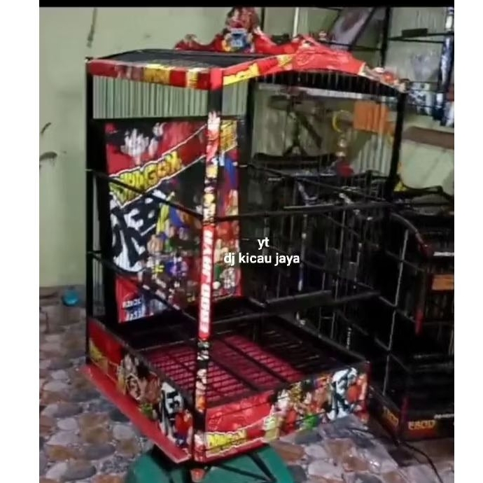 SANGKAR KANDANG EBOD JAYA KOTAK  DRAGONBAL DEKAL JRUJI FIBER