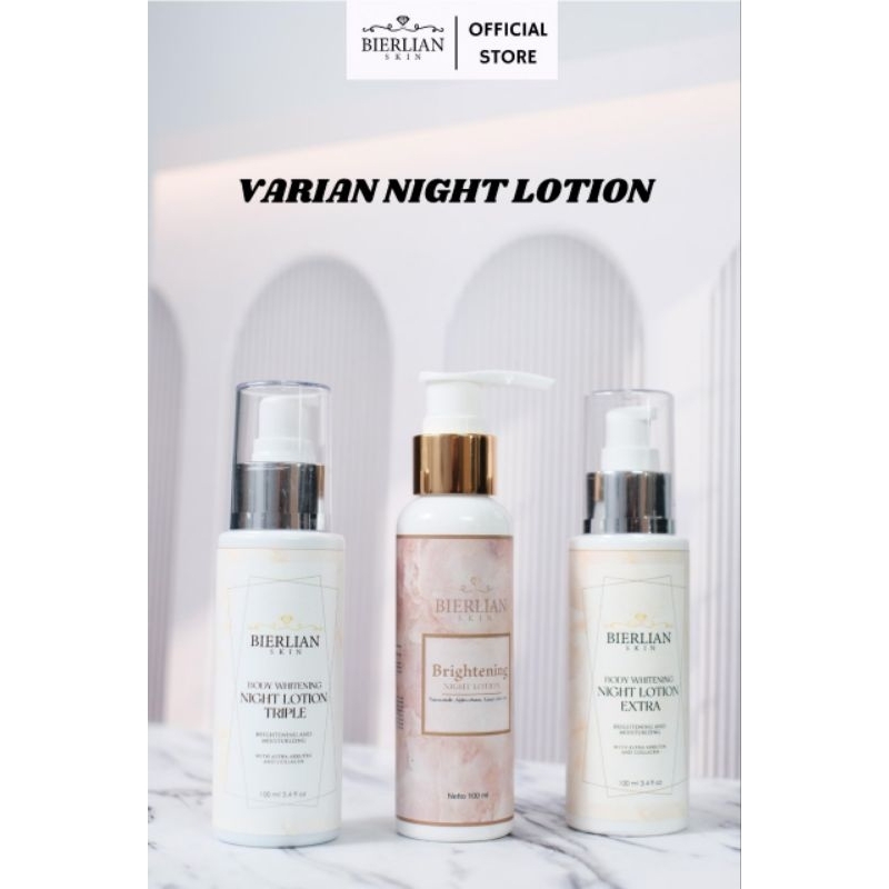BIERLIAN NIGHT LOTION TRIPLE & NIGHT LOTION EXTRA  & NIGHT LOTION BRIGHTENING