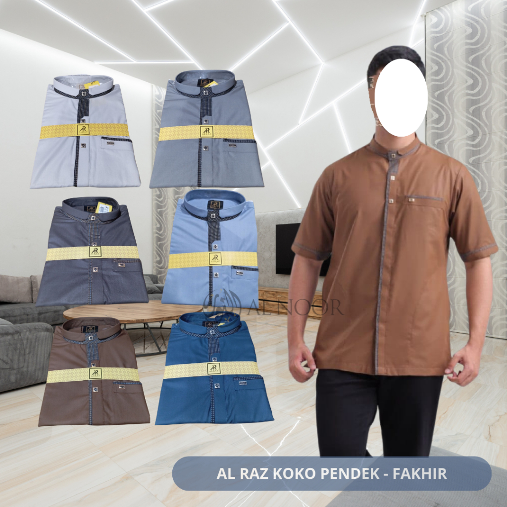 Jubah Saudi | Gamis Pria | Al Raz Koko Pendek Fakhir - Pusat Grosir Al Noor
