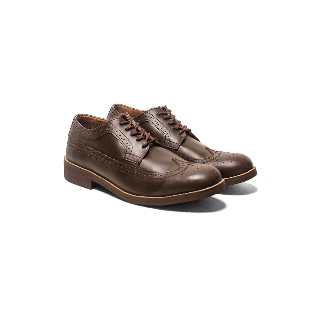 BRYGAN SHOES - SANADA LONGWING DARK BROWN