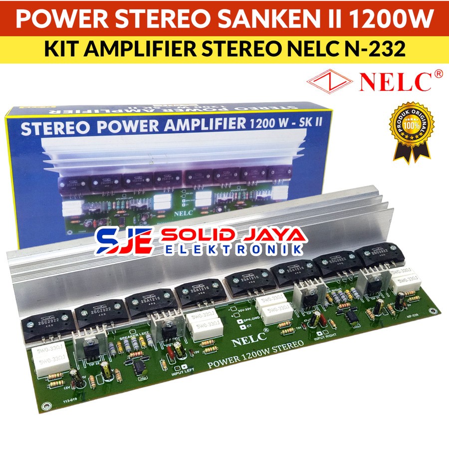 KIT POWER SANKEN II 1200W STEREO SANKEN 2 - 4 SET TR FINAL SANKEN 2 1200 WATT W NELC PLUS PENDINGIN 