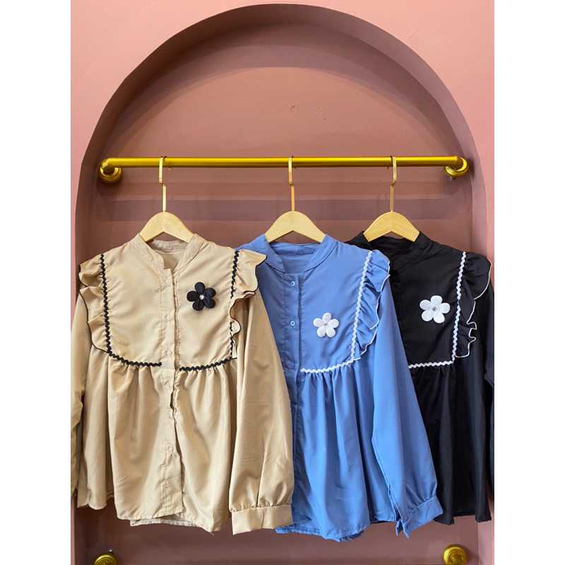 INESA BLOUSE - Blouse Lengan Panjang Motif Bunga