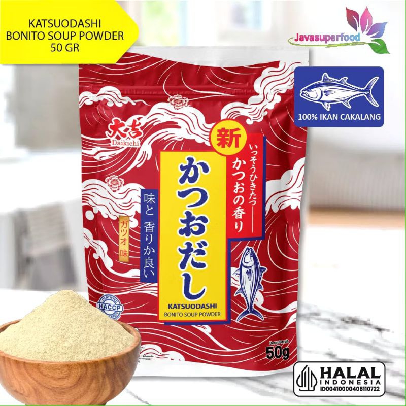 

Daikichi Katsuodashi Bonito Soup Powder halal 50gr / bubuk kaldu ikan