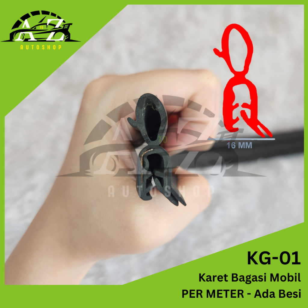 [PER METER] KARET LIST PINTU MOBIL (BAGASI BIBIR) SPONS SPON - TIPE 1 ROLL