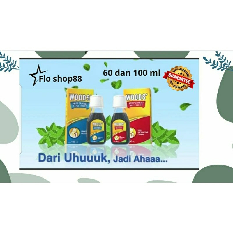 A - WOODS EXPECTORANT / WOODS NATURAL / WOODS BATUK BERDAHAK / WOODS BATUK KERING / WOODS 100ML