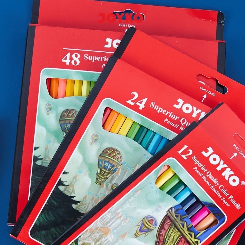

PENSIL WARNA JOYKO ISI 12 & 24 COLOR PENCILS HEXAGONAL