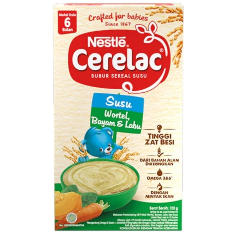 Cerelac Bubur Bayi 6 Bulan Keatas / Cerelac Beras Merah / Cerelac Kacang Hijau / Cerelac Susu Beras 