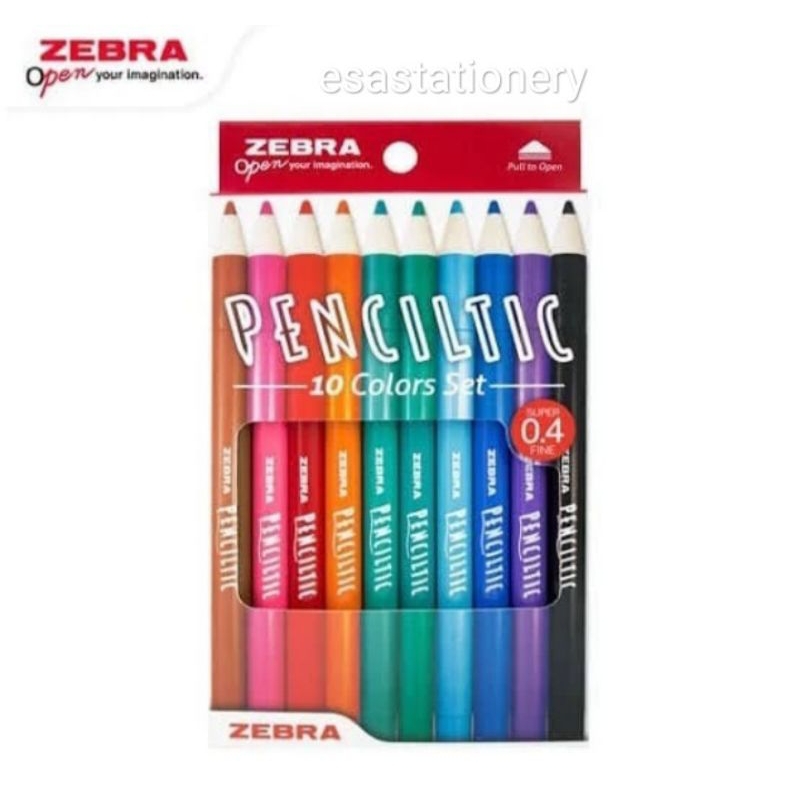 

Zebra Penciltic Set 10 Colours 0.4mm / Pencil Tic Fineliner Warna