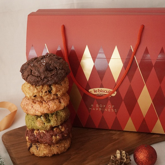 

le biscuit - Christmas & New Year Hampers - 1 Box (6pcs Giant Cookies)
