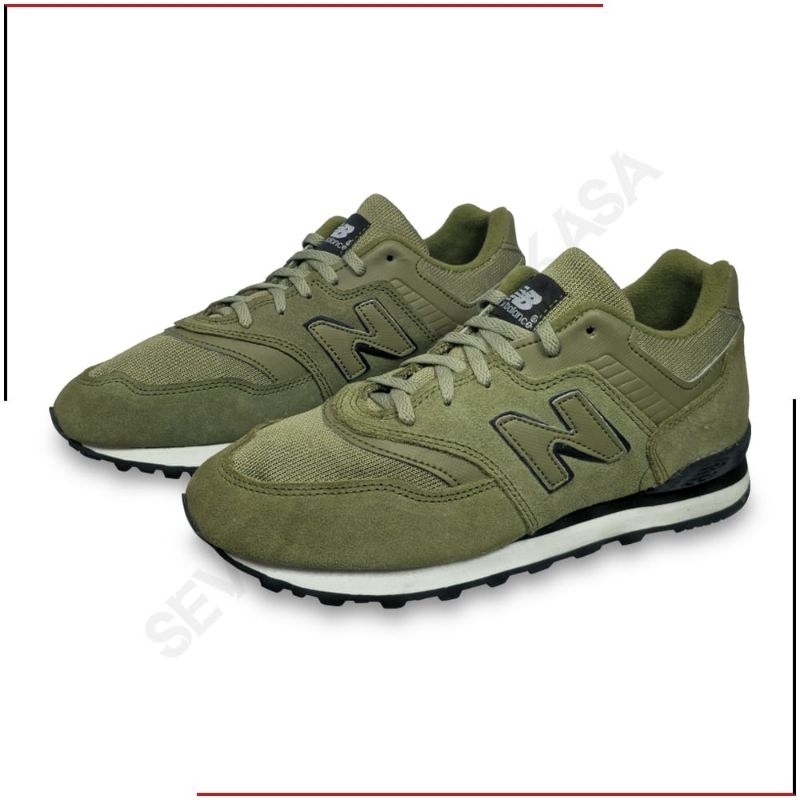 SEPATU NEW BALANCE 574 PREMIUM HIJAU ARMY