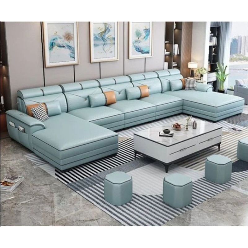Sofa MBtech, Sofa ruang tamu, Sofa kulit, Sofa Leterr U