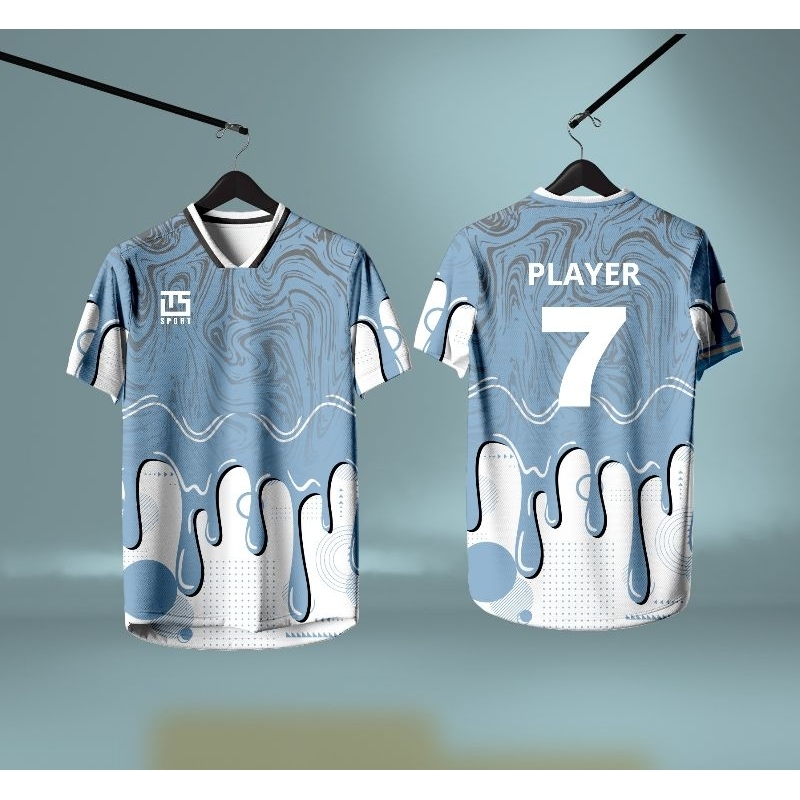 Kaos Jersey Futsal Full Printing Gratis Tambah Nama Nomor Logo Sponsor