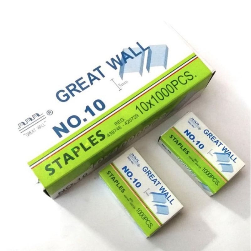 

Isi Staples Great Wall no 10 (kecil) 1 box