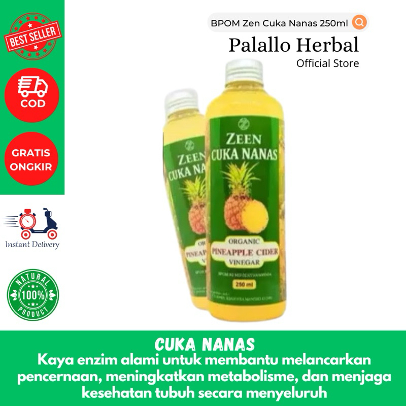 

BPOM Cuka Nanas Original 250ML - Menurunkan Kadar Gula Darah - Pineapple Vinegar