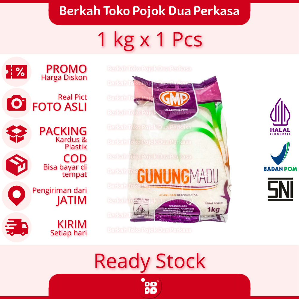 

GMP Gunung Madu Gula Kristal Putih 1 kg [JATIM]