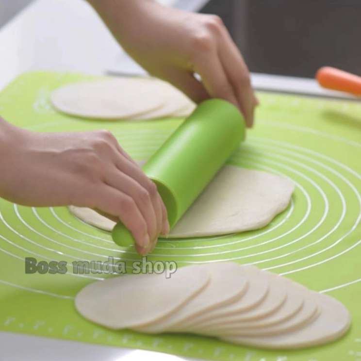 Obral Terkini  Paket Hemat Alas Adonan Silikon Dan Rolling Pin