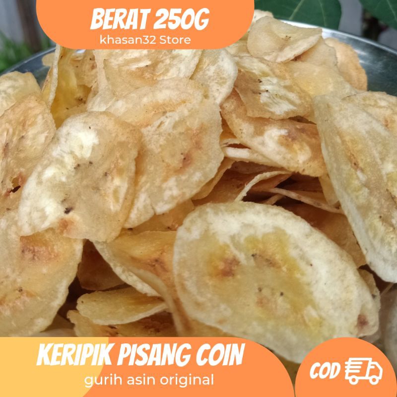 

Keripik Pisang Coin 250g - Rasa Gurih Asin, Renyah & Nikmat