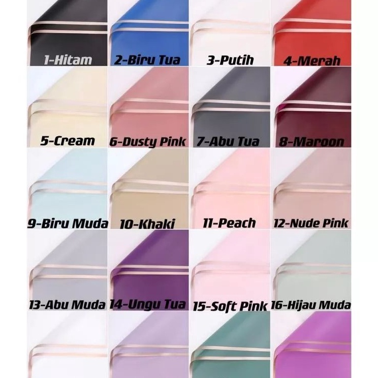 

Kejutan Besar 2 lembar kertas buket cellophane list gold