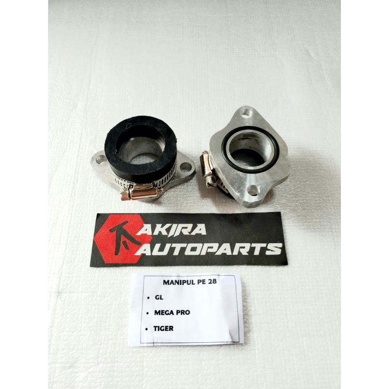 Manifold Manipol Intake Intek PE PWK 28 Teflon Motor Tiger | Mega Pro | GL Pro | Honda CB | Megpro |