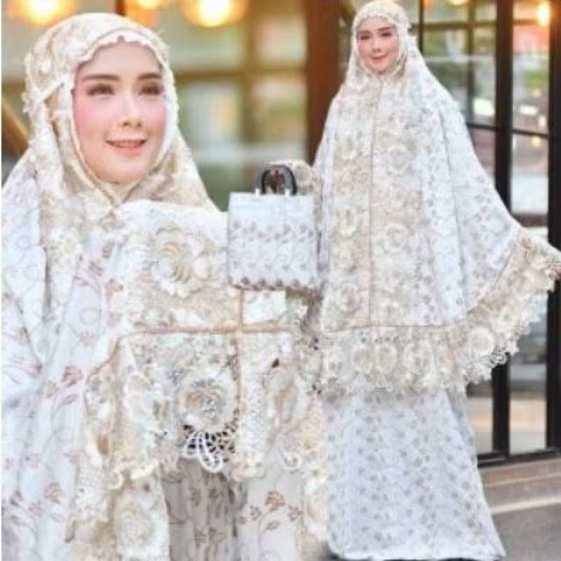 MUKENA SUTRA PARIS FULL BORDIR | MUKENA SUTRA PREMIUM